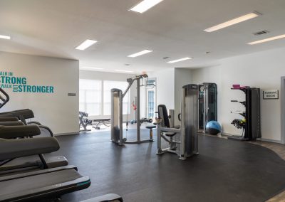 Fitness Room at The Quad With Exercise Equipment